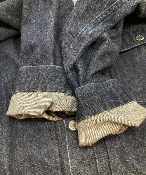 noritake harada（ノリタケ ハラダ）noritake harada (ノリタケ ハラダ) Denim Pleated Jacket デニム プリーツド ジャケット インディゴ サイズ:46EXTRAの古着・服飾アイテム