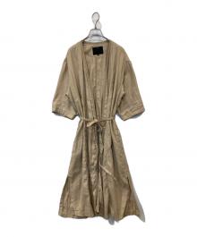 FLORENT（フローレント）の古着「Linen Gown Coat リネンガウンコート 2002F08002」｜ベージュ