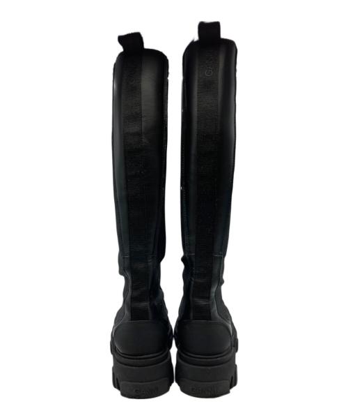 GANNI（ガニー）GANNI (ガニー) High Chelsea Boot Black Stitch（ハイチェルシーブーツ ブラックステッチ）　S1922 ブラック サイズ:38の古着・服飾アイテム