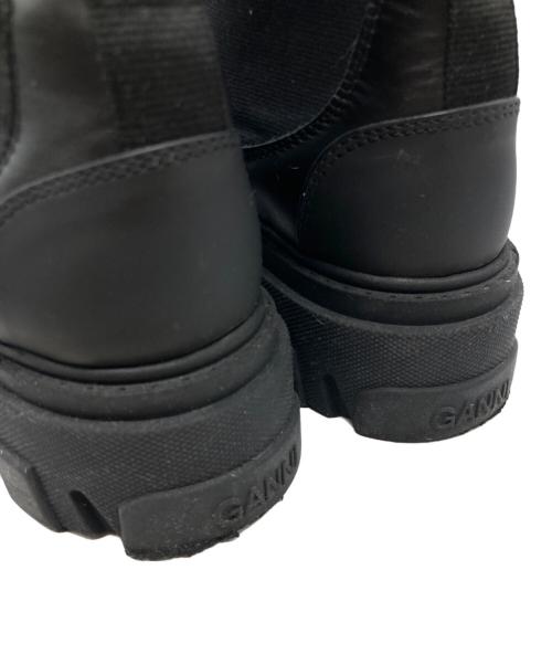 GANNI（ガニー）GANNI (ガニー) High Chelsea Boot Black Stitch（ハイチェルシーブーツ ブラックステッチ）　S1922 ブラック サイズ:38の古着・服飾アイテム
