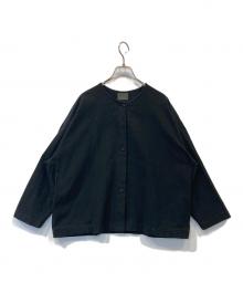 オローネ（オローネ）の古着「ノーカラージャケット　portom1865」｜ブラック