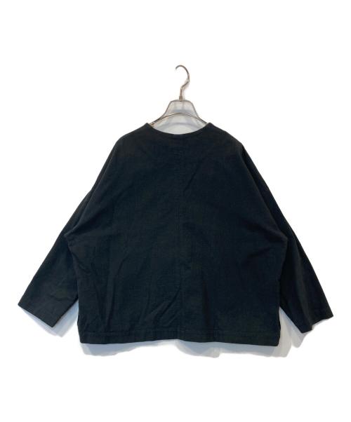 オローネ（オローネ）オローネ (オローネ) ノーカラージャケット　portom1865 ブラック サイズ:FREEの古着・服飾アイテム