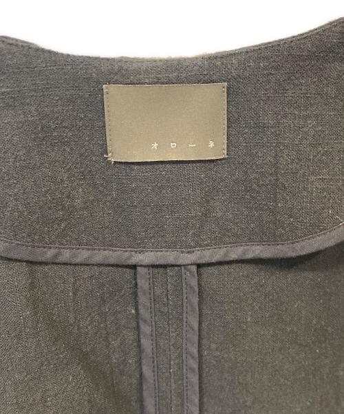 オローネ（オローネ）オローネ (オローネ) ノーカラージャケット　portom1865 ブラック サイズ:FREEの古着・服飾アイテム