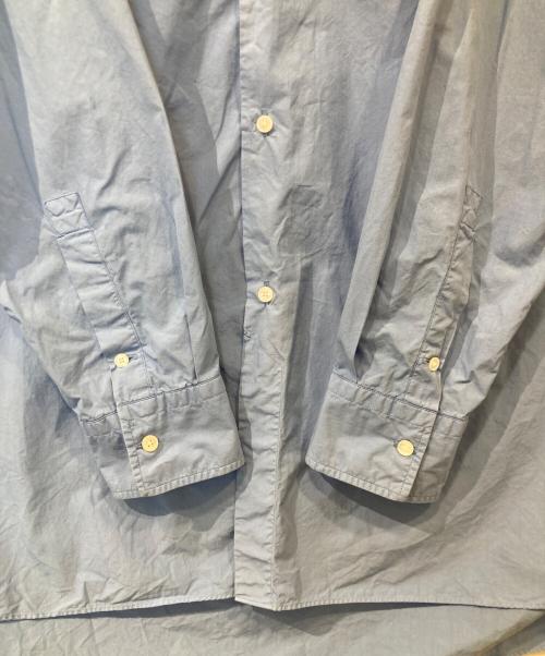 HEUGN（ユーゲン）HEUGN (ユーゲン) james オーバーダイコットンレギュラーカラーシャツ　SHIRT-042 ブルー サイズ:3の古着・服飾アイテム