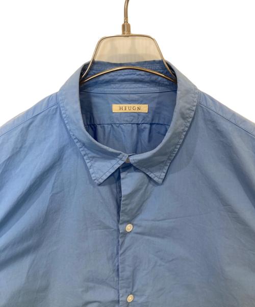 HEUGN（ユーゲン）HEUGN (ユーゲン) james オーバーダイコットンレギュラーカラーシャツ　SHIRT-042 ブルー サイズ:3の古着・服飾アイテム