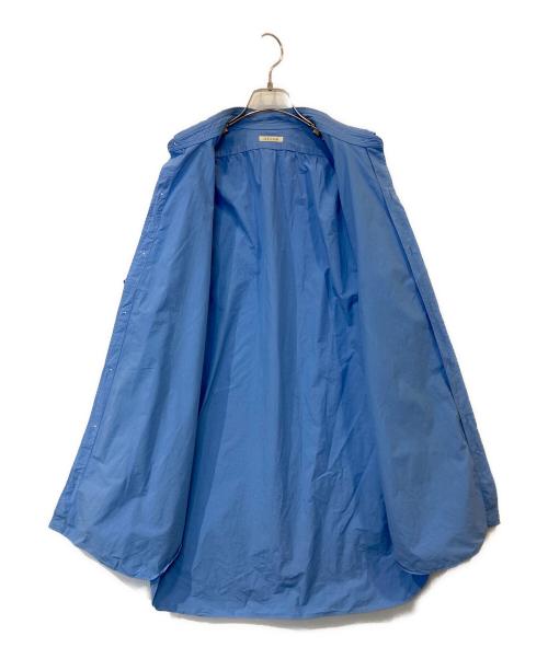 HEUGN（ユーゲン）HEUGN (ユーゲン) james オーバーダイコットンレギュラーカラーシャツ　SHIRT-042 ブルー サイズ:3の古着・服飾アイテム