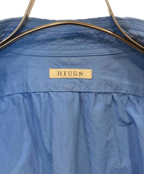 HEUGN（ユーゲン）HEUGN (ユーゲン) james オーバーダイコットンレギュラーカラーシャツ　SHIRT-042 ブルー サイズ:3の古着・服飾アイテム