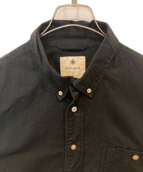 Snow peak（スノーピーク）Snow peak (スノーピーク) OG Cotton Poplin BD Shirt（OGコットンポプリンBDシャツ）　SH-22SU401 ブラック サイズ:XLの古着・服飾アイテム