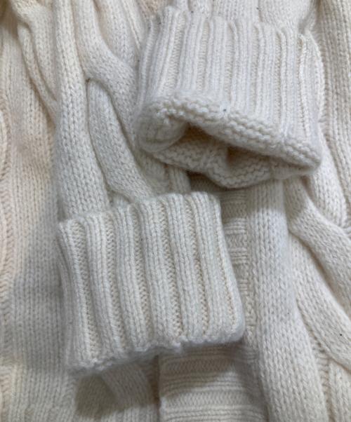 POLO RALPH LAUREN（ポロ・ラルフローレン）POLO RALPH LAUREN (ポロ・ラルフローレン) カシミヤ混ケーブルニットカーディガン アイボリー サイズ:Sの古着・服飾アイテム