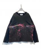 yoshio kuboヨシオクボ）の古着「LIQUID SWEAT TOP リキッド スウェット トップ YKF19801」｜ブラック