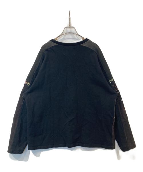 yoshio kubo（ヨシオクボ）yoshio kubo (ヨシオクボ) LIQUID SWEAT TOP リキッド スウェット トップ YKF19801 ブラック サイズ:2の古着・服飾アイテム