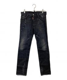 DSQUARED2（ディースクエアード）の古着「加工デニムパンツ　S71LB0125 S30400」｜ブラック
