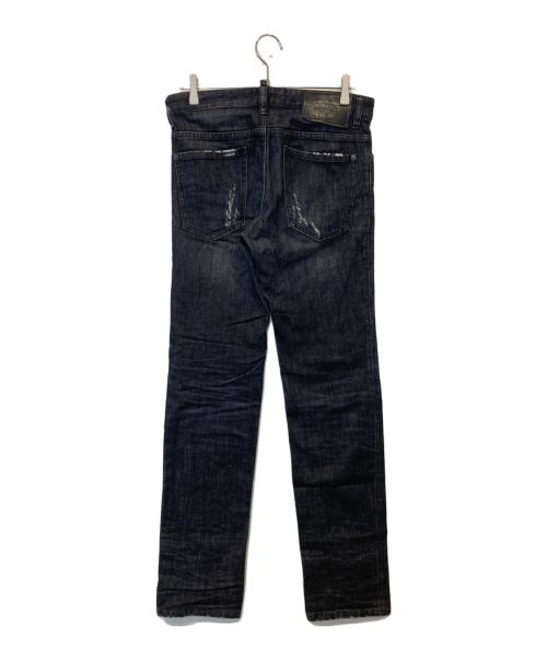 DSQUARED2（ディースクエアード）DSQUARED2 (ディースクエアード) 加工デニムパンツ　S71LB0125 S30400 ブラック サイズ:44の古着・服飾アイテム