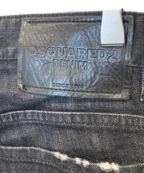 DSQUARED2（ディースクエアード）DSQUARED2 (ディースクエアード) 加工デニムパンツ　S71LB0125 S30400 ブラック サイズ:44の古着・服飾アイテム