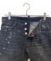 中古・古着 DSQUARED2 (ディースクエアード) 加工デニムパンツ　S71LB0125 S30400 ブラック サイズ:44：12000円