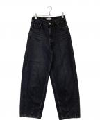 Mila Owenミラオーウェン）の古着「ウエストゴムカーヴィデニム　09WFP251161」｜ブラック
