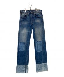 LEVI'S VINTAGE CLOTHING（リーバイス ビンテージ クロージング）の古着「セルビッチリペアデニムパンツ 47501-0171」｜インディゴ