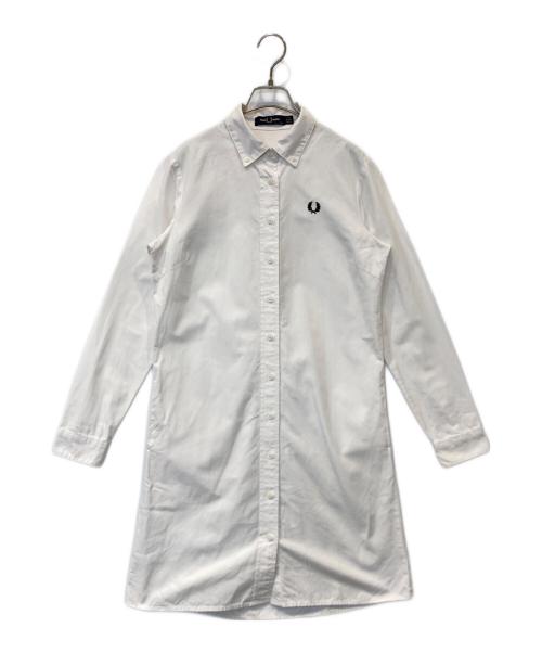 FRED PERRY（フレッドペリー）FRED PERRY (フレッドペリー) シャツワンピース d4158/129/00715/401 ホワイト サイズ:UK8の古着・服飾アイテム