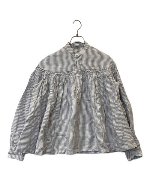 SCYE（サイ）SCYE (サイ) ストライプブラウス ライトグレー サイズ:38の古着・服飾アイテム