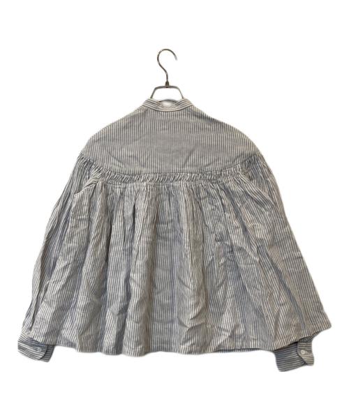 SCYE（サイ）SCYE (サイ) ストライプブラウス ライトグレー サイズ:38の古着・服飾アイテム