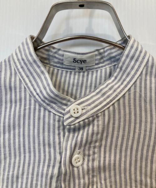 SCYE（サイ）SCYE (サイ) ストライプブラウス ライトグレー サイズ:38の古着・服飾アイテム
