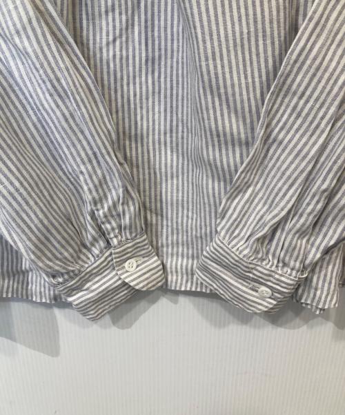 SCYE（サイ）SCYE (サイ) ストライプブラウス ライトグレー サイズ:38の古着・服飾アイテム