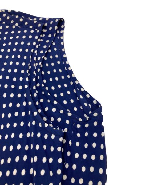 COMME des GARCONS tricot（コムデギャルソントリコ）COMME des GARCONS tricot (コムデギャルソントリコ) ノースリードットブブラウス　TQ-B032 ネイビー サイズ:Sの古着・服飾アイテム