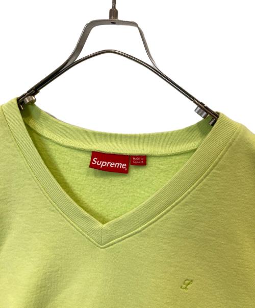 SUPREME（シュプリーム）SUPREME (シュプリーム) 23SS Sweatshirt Vest Vネックスウェットベスト ライムイエロー サイズ:Lの古着・服飾アイテム