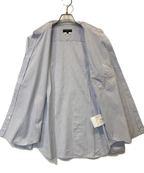 COMME des GARCONS HOMME PLUS（コムデギャルソンオムプリュス）COMME des GARCONS HOMME PLUS (コムデギャルソンオムプリュス) ベアブリック付ストライプシャツ　PE-B019 ブルー サイズ:Mの古着・服飾アイテム
