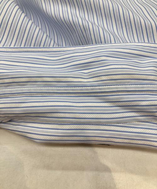 COMME des GARCONS HOMME PLUS（コムデギャルソンオムプリュス）COMME des GARCONS HOMME PLUS (コムデギャルソンオムプリュス) ベアブリック付ストライプシャツ　PE-B019 ブルー サイズ:Mの古着・服飾アイテム