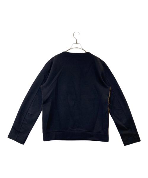 MARNI（マルニ）MARNI (マルニ) ファーパネル切替スウェット ブラウン×ネイビー サイズ:48の古着・服飾アイテム
