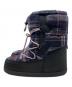 MONCLER (モンクレール) チェック柄スノーブーツ ネイビー サイズ:42：15000円