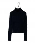 glam lipsグラムリップス）の古着「リブニット　1243082-1837」｜ブラック