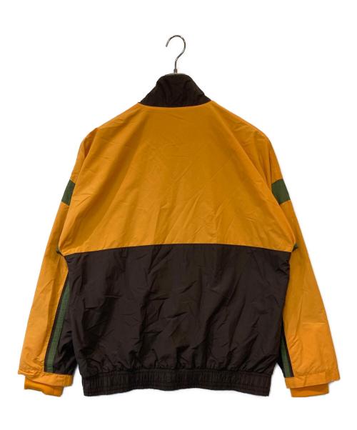 FILA（フィラ）FILA (フィラ) ヘリテージ 撥水加工 ジップアップ ナイロンジャケット　FM9459 ブラウン×イエロー サイズ:XLの古着・服飾アイテム