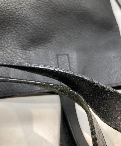 COS（コス）COS (コス) レザートートバッグ ブラックの古着・服飾アイテム