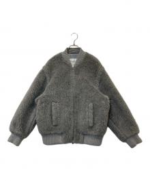 MaxMara（マックスマーラ）の古着「テディベアボンバージャケット 108603236」｜グレー