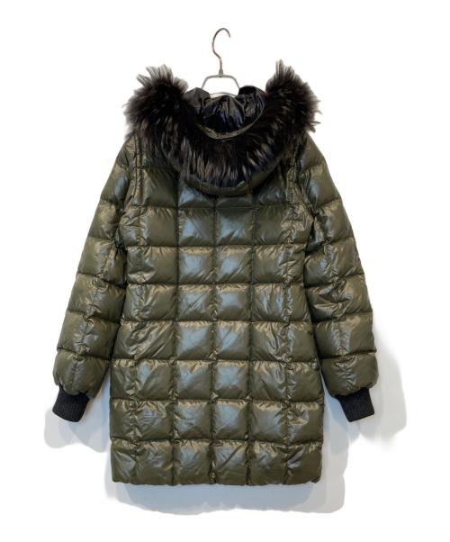 DUVETICA（デュベティカ）DUVETICA (デュベティカ) ファー付ダウンコート カーキ サイズ:40の古着・服飾アイテム