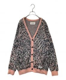 WACKO MARIA（ワコマリア）の古着「LEOPARD MOHAIR KNIT JACQUARD CARDIGAN」｜ピンク