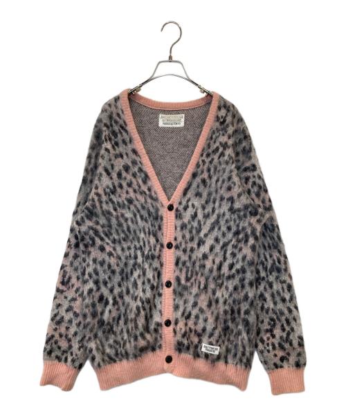 WACKO MARIA（ワコマリア）WACKO MARIA (ワコマリア) LEOPARD MOHAIR KNIT JACQUARD CARDIGAN ピンク サイズ:Mの古着・服飾アイテム
