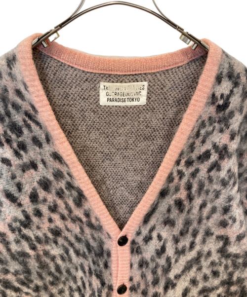 WACKO MARIA（ワコマリア）WACKO MARIA (ワコマリア) LEOPARD MOHAIR KNIT JACQUARD CARDIGAN ピンク サイズ:Mの古着・服飾アイテム