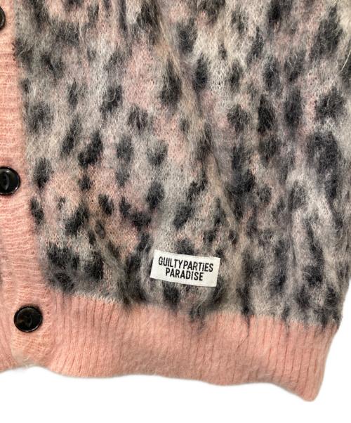 WACKO MARIA（ワコマリア）WACKO MARIA (ワコマリア) LEOPARD MOHAIR KNIT JACQUARD CARDIGAN ピンク サイズ:Mの古着・服飾アイテム