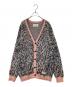 WACKO MARIA（ワコマリア）の古着「LEOPARD MOHAIR KNIT JACQUARD CARDIGAN」｜ピンク