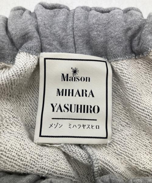 Maison MIHARA YASUHIRO（メゾン ミハラ ヤスヒロ）Maison MIHARA YASUHIRO (メゾン ミハラ ヤスヒロ) スウェットパンツ　72602103 グレー サイズ:36の古着・服飾アイテム
