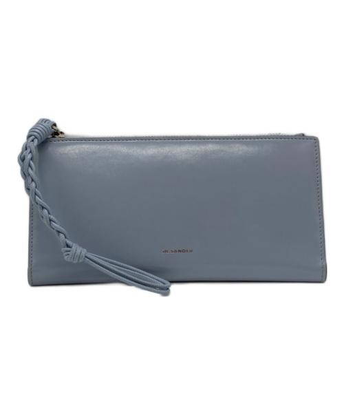 JIL SANDER（ジルサンダー）JIL SANDER (ジルサンダー) ストラップ付長財布 ブルーの古着・服飾アイテム