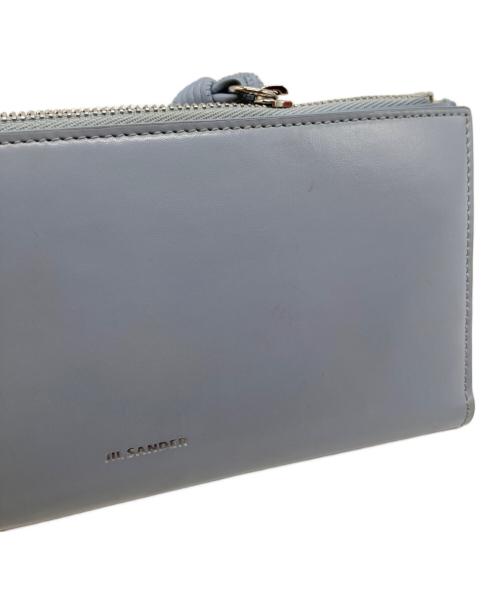 JIL SANDER（ジルサンダー）JIL SANDER (ジルサンダー) ストラップ付長財布 ブルーの古着・服飾アイテム