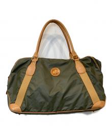 HUNTING WORLD（ハンティングワールド）の古着「ナイロンボストンバッグ 28・I・2・03・U」｜ブラウン×グリーン