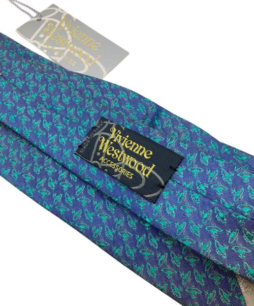 Vivienne Westwood（ヴィヴィアンウエストウッド）Vivienne Westwood (ヴィヴィアンウエストウッド) シルクネクタイ　T85 ネイビー サイズ:不明 未使用品の古着・服飾アイテム