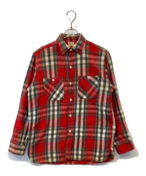 PENNEY’S（ペニーズ）PENNEY’S (ペニーズ) チェックシャツ レッド サイズ:Mの古着・服飾アイテム