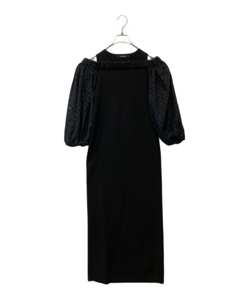 JILL STUART（ジルスチュアート）JILL STUART (ジルスチュアート) 2Wayボリュームスリーブニットワンピース 092-3140017 ブラックの古着・服飾アイテム