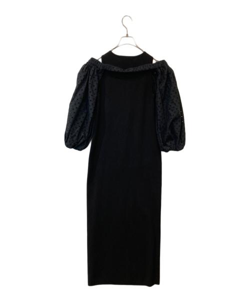 JILL STUART（ジルスチュアート）JILL STUART (ジルスチュアート) 2Wayボリュームスリーブニットワンピース 092-3140017 ブラックの古着・服飾アイテム